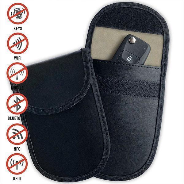 RFID Faraday Pouch Car Key Signal Blocker Bag Signal Blocking Shielding Pouch Anti-theft KeylessRemote Entry Protection