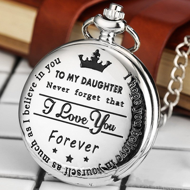 Retro Quartz Pocket Chain Watch TO My Husband/Son/Daughter