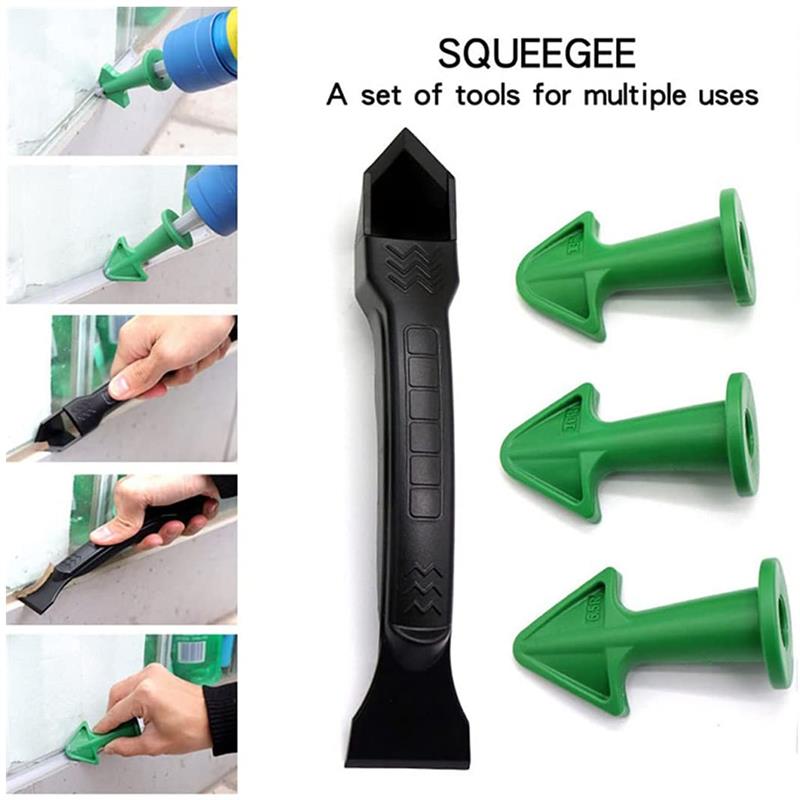 5Pcs Caulking Nozzle Applicator Finishing Tool Spatula Glue Shovel Tile Brick Joints Floor Silicone Remover Caulk Nozzle Scraper Set