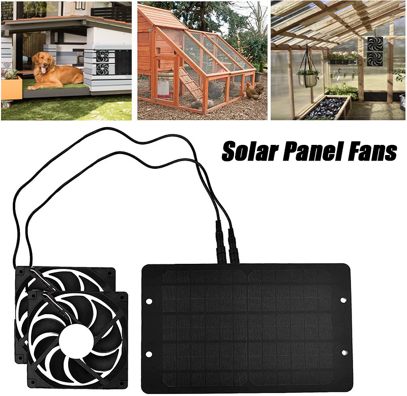10W 12V Solar Exhaust Fan Air Extractor Mini Ventilator Solar Panel Powered Fan for Dog Chicken House Greenhouse Free Shipping