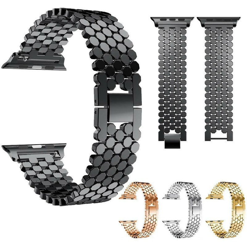 Stainless Steel Band For Apple Watch White/Gold/Rose Gold/Black