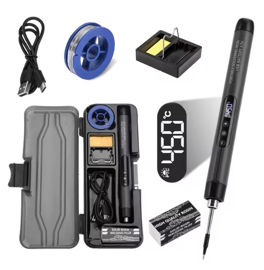 Wireless Electric Soldering Iron Adjustable Temperature 300-450 ¡æ LED display USB Fast Charging Soldering Iron Set Repair Welding Tool