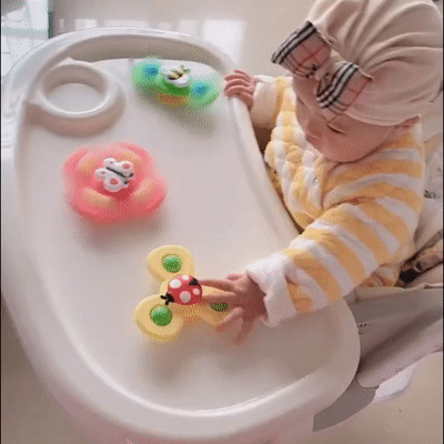 Adult Children Sucker Spinning Top Educational Toy Decompression Toy 3PCS 1 Set