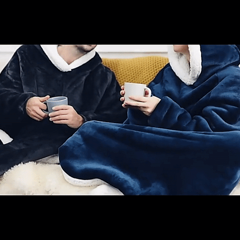 Unisex Oversize Sweater Hoodie Winter Pajamas One Size
