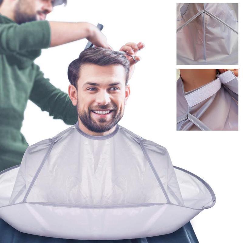 Adult Medium Gray Hairdressing Hair Dyeing Clothes Hairdressing Cloak Three-dimensional Breathable Haircut Cloth 60cm Wholesale