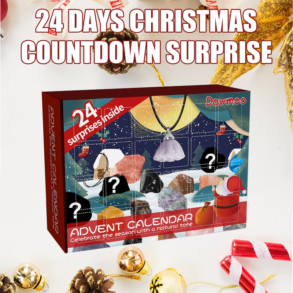 24 Grid Mineral Gift Ore Toys Box Christmas Advent Calendar Mineral Gift Blind Box Early Childhood Education Toys Ore Stone