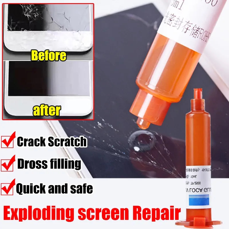 5ml Phone Broken Screen Repair UV Glue UV Glue Optical Clear Adhesive UV Glue Cell Phone Repair Tool for Phone Touch Screen Repair Glue