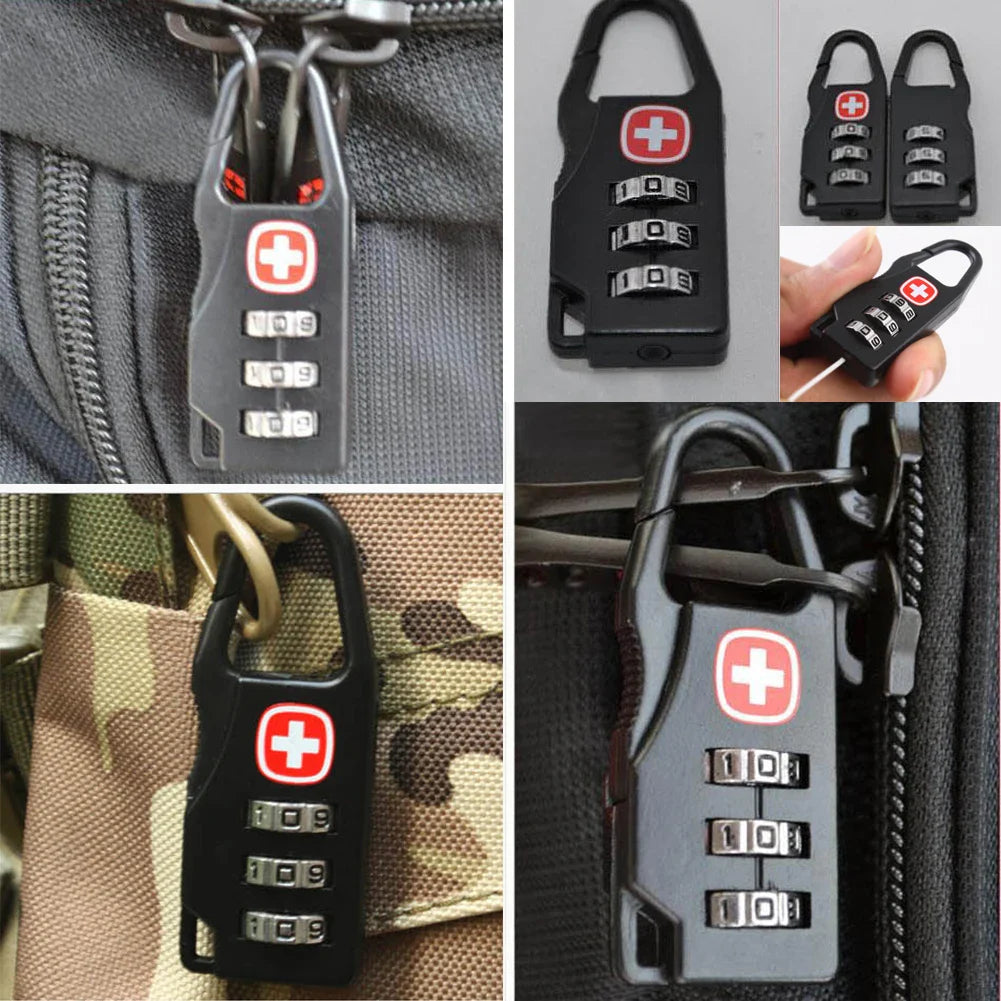Portable Alloy Mini Lock Alloy Safe Combination Code Number Lock Padlock for Suitcase Drawer Cabinet Luggage Backpack