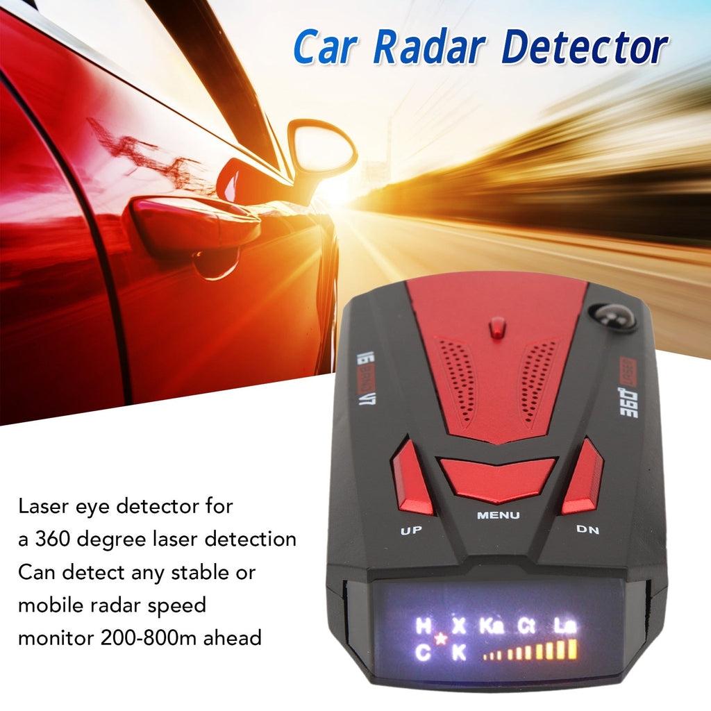 Car Radar Detector Laser Radar Detector 360¡ã GPS Speed 16 Band Voice Alert Electronic Dog Detector Speedometer Speed Tester