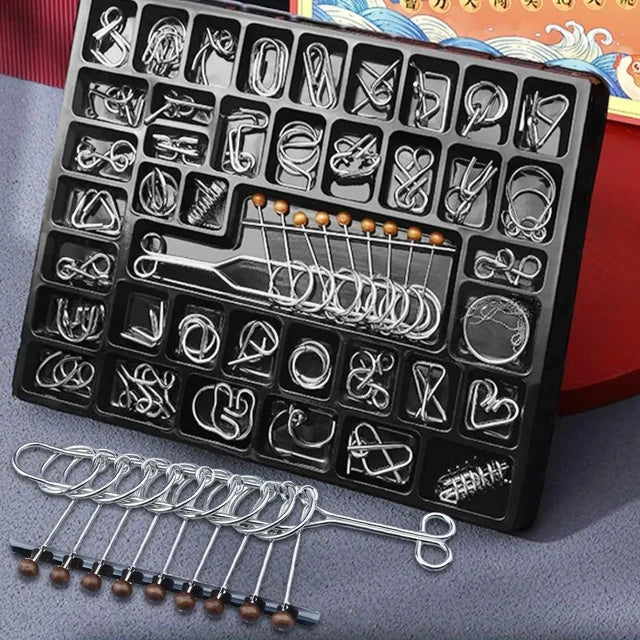 30 sets of combos Metal Puzzle Mind Brain Toy Disentanglemen Iron Link Unlock Interlock Luban Lock Educational Intellectual Toys