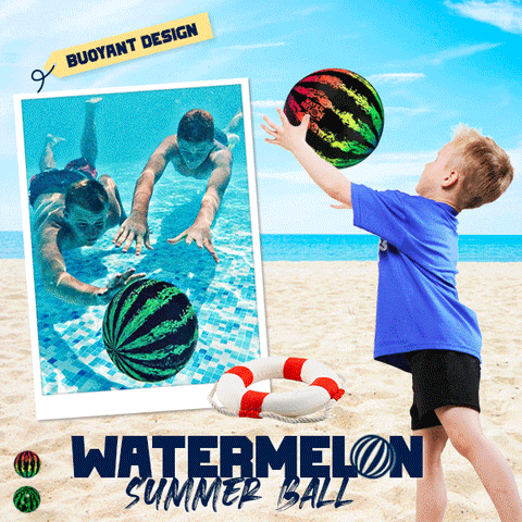 Summer Watermelon Water Ball Swimming Pool Game Ball Durable PVC Diving Ball For Teens Kids Pool Water Toy Ball